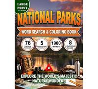 NATIONAL PARKS WORD SEARCH & COLORING BOOK: Explore the World's Majestic Natural Wonders