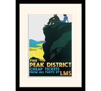 National Railway Museum - Poster incorniciato + passe-partout - Peak District (Cliff by Ralph Mott)