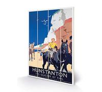 National Railway Museum SW12708P Hunstanton - Stampa su Legno, 40 x 59 x 1,2 cm, Multicolore