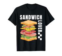 National Sandwich Day Funny Fast Food Lover Ham And Cheese Maglietta