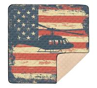 National Vietnam War Veterans Day A Helicopter 1 grande tappetino antiscivolo per bambini e attività per interni ed esterni, portatile, tappetino per gattonare per neonati e neonati, 127 x 127 cm