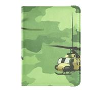 National Vietnam War Veterans Day Army A Helicopter_4 Porta passaporto in pelle e carta vaccino Combo copertura passaporto carino libro passaporto leggero, Esercito nazionale della Giornata dei