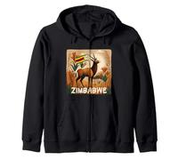 National Zimbabwe Animal Look per Adulti e Bambini Felpa con Cappuccio