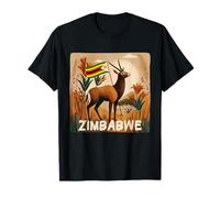 National Zimbabwe Animal Look per Adulti e Bambini Maglietta