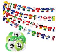Nations League 2026 48Teams Jersey Flag Bunting Palloncini per decorazioni della Coppa del Mondo 2026 Bandiera a doppio lato Banner per Bar Club Giardino Decorazione per la casa