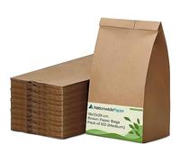 NationwidePaper - 50 sacchetti di carta marrone medio, resistenti, per frutta, cibo, pranzo, dolci e panini (18 x 12 x 29 cm)