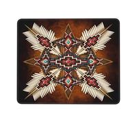 Native American Art Medicine Wheel Print Tappetini Mouse Confortevole Mousepad Lavabile Tappetino per Mouse per Laptop Ufficio Lavoro 25X30Cm