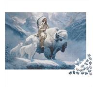 Native American Buffalo Spirit Puzzle Impossibili 1000 Pezzi Decorazione Per La Casa. Giochi Rilassamento E Intelligence Per Adulti E Bambini Da 12 Anni 70x50cm/1000pcs