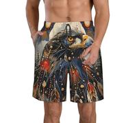 Native American Eagle Feather Dream Catcher Vintage Uomo Shorts Traspirante Pantaloncini con Tasche Costume Uomo Mare per Surf Piscina Nuoto 3XL