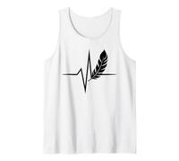 Native American Heartbeat EKG Pulse Indian Feather Canotta