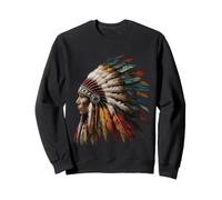 Native American Indian Headdress Graphic Tees Donne Felpa