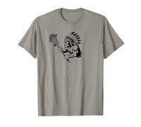 Native American Indian Lacrosse Vintage Lax Heritage Maglietta