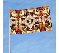 Native American Inspired Retro Aztec Pattern Flag Durevole Bandiera Da Giardino Robuste Bandiera Per Casa Decorazione Festival 3X5Ft