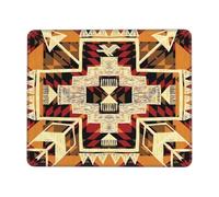 Native American Inspired Retro Aztec Pattern Tappetino Mouse Confortevole Mousepad Lavabile Tappetini Mouse per Gioco Laptop Ufficio 25X30Cm
