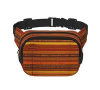 Native American Pattern Print Square Double Layer bag Waist Bag Trendy Pack Travel Bag con Bel Regolabile, nero, Taglia unica