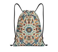 Native American Patterns Donna Uomo Sacchetto Sportivo Resistente Zainetto Casual Gym Sack Per Vacanze Tempo Libero Nuoto