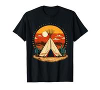 Native American Pride Opera d'arte Tipi Tent Canyon Indian Tribe Maglietta