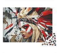 Native American Puzzles 1000 Pezzi Materiale Riciclato Tribal Style Adulto Jigsaws Developing Ragazzo & Ragazzaren‘s Intelligenza Parent boy & girl Game Activity 38x26cm/1000Ps