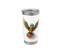 Native American Thunderbird Indigeno Tribale Uccello Art Bicchiere termico in acciaio inox doppia parete