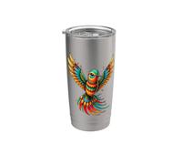 Native American Thunderbird Indigeno Tribale Uccello Art Bicchiere termico in acciaio inox doppia parete