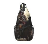 Native American Warriors On Horseback Crossbody Borsa a tracolla Viaggio Petto Pack Sling Zaino Per Gli Uomini Trekking Daypack