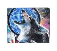 Native American Wolf Tappetino per Mouse Portatile Mouse Pad Lavabile Tappetino Scrivania per Laptop Pc Gaming 25X30Cm