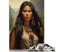 Native American Woman Port Puzzle Impossible 1000Pcs Decorazione Per La Casa. Giochi Rilassamento E Intelligence Per Adulti E Ragazzi Da 14 Anni 1000pcs (40x28cm)