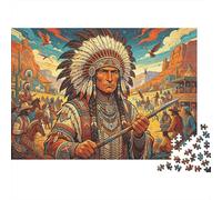 Native Americans Jigsaw Puzzle 1000 Piece Materiale Riciclabile Mohicans Puzzles for Elderly Relieve Senile Dementia Fun Activity Great Gift Idea 52x38cm/1000pcs