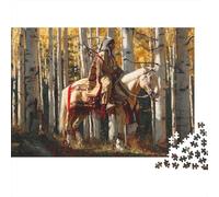 Native Americans on CavallobackPuzzle 1000 Pezzi Per Adulti, Giochi Educativi, Sfide, Decorazioni Per La Casa52x38cm/1000pcs