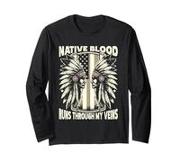 Native Blood Runs Through My Veins Maglia a Manica