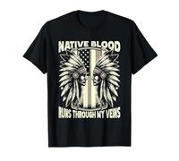 Native Blood Runs Through My Veins Maglietta