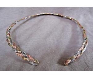 Native Navajo Sterling, Rame E Ottone Collare Strozzatore/Ciondolo JN0291