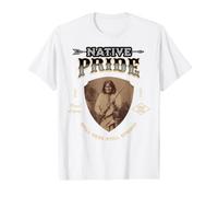 Native Pride Geronimo Native American True Legend Maglietta con Stampa Grafica Economica
