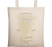 Native Pride with Blood and Soul Never Forget to Remember - Borsa tote in cotone ecologico naturale, beige