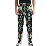 Native Southwest American Indian Aztec Navajo, pantaloni casual da uomo, leggeri, ad asciugatura rapida, per allenamento, sport all'aria aperta, Stile 3, M