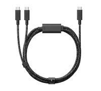 Native Union Belt Cable 2-in-1 - Cavo di ricarica 6,5 piedi USB-C a due connettori USB-C - Materiali riciclati - Alta velocità multi-dispositivi, cinturino in pelle (Cosmos)