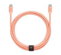 Native Union Belt Cable XL Type-C 100W - Cavo di Ricarica USB-C a USB-C 10ft / 3m Ultra-Robusto con Fascia per Cavo - iPhone 16, MacBook Pro 14"/16" M4, Air 13"/15" M3, Surface Go 3 (Albicocca)