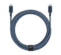 Native Union Belt Cable XL Type-C 100W - Cavo di Ricarica USB-C a USB-C 10ft / 3m Ultra-Robusto con Fascia per Cavo - iPhone 16, MacBook Pro 14"/16" M4, Air 13"/15" M3, Surface Go 3 (Blu navy)