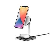 Native Union Caricabatterie wireless magnetico 2-in-1 Snap - Supporto di ricarica per iPhone 16, 16Plus, 16 Pro, 16 Pro Max con pad wireless per AirPods Gen 4, Pro2 - Angolo regolabile e LED discreti