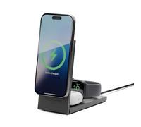 Native Union Caricatore Wireless Magnetico 3-in-1 Rise - Certificato Qi2 & MagSafe - Supporto di Ricarica Pieghevole 15W per iPhone Air/17/16/15/14/13, AirPods Pro & Apple Watch(Nero)