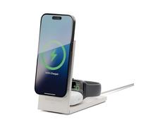 Native Union Caricatore Wireless Magnetico 3-in-1 Rise - Certificato Qi2 & MagSafe - Supporto di Ricarica Pieghevole 15W per iPhone Air/17/16/15/14/13, AirPods Pro & Apple Watch(Arenaria)