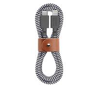Native Union Cavo BELT da USB-C a Lightning - Cavo Rinforzato Ultra Resistente da 120 cm, Compatible Con iPhone 14, Phone 14 Plus, iPhone 14 Pro, iPhone 14 Pro Max, iPhone 13 e precedenti (Zebra)
