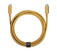 Native Union Cavo Belt Tipo C PRO USB-C a USB-C 2,4m Cavo di Ricarica Ultra-Rinforzato per iPhone 16,16 Pro Max, MacBook Pro 14"/16" M2, Air 15" M2, iPad Pro (Kraft)