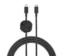 Native Union Cavo Night - 10 Piedi Rinforzato Ultra Resistente da C a Lightning [Certificato MFi] con Nodo Che Funge da contrappeso Compatible con iPhone 14, iPhone 13 e precedenti (Nero)