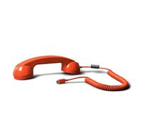 Native Union Pop Phone - Auricolare telefonico retrò con microfono e altoparlante, USB-C per iPhone, iPad, laptop,S25, Flip 7, Fold 7 -Lavoro ibrido, chiamate, videoconferenze, riunioni(Rosso allarme)