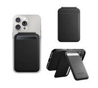 Native Union Porta Carte Magnetico Active Wallet Stand - Supporto MagSafe per iPhone Air, 17, 16, 15, 14 - Extra Sicuro & Ultra Sottile - Conserva 4 Carte - Materiali Durevoli & Riciclati (Nero)