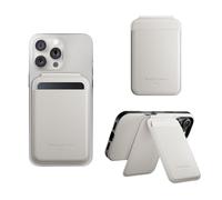 Native Union Porta Carte Magnetico Active Wallet Stand - Supporto MagSafe per iPhone Air, 17, 16, 15, 14 - Extra Sicuro & Ultra Sottile - Conserva 4 Carte - Materiali Durevoli & Riciclati (Pietra)