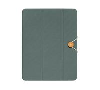 Native Union W.F.A iPad Folio - Stand pieghevole e custodia realizzati in materiali riciclati per iPad Air 13" M2, iPad Pro con fissaggio magnetico, design con pulsante e cordino (Verde ardesia)