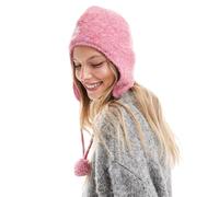Native Youth - Berretto stile cuffietta in maglia rosa mélange One Size