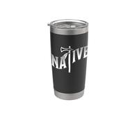 Nativi Americani Indiani Cherokee Indigeni Uomini Donne Bicchiere termico in acciaio inox doppia parete